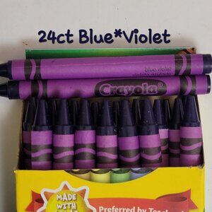 (24) Crayola Crayons (Blue Violet) Single Color Bulk Lot